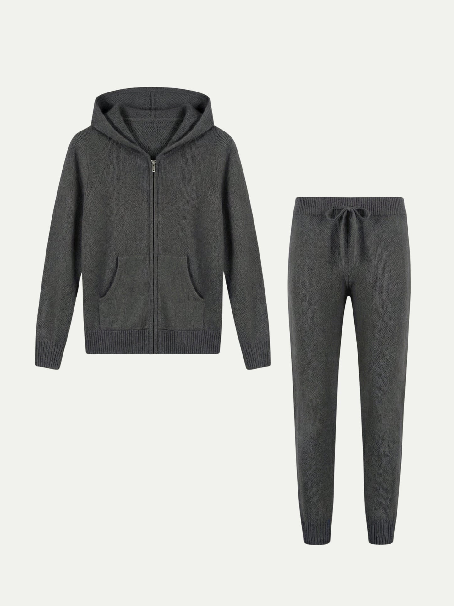 Conjunto de Firma Gris Oscuro con Capucha