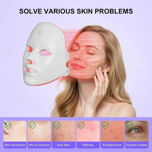 Mascarilla Facial LED Inalambrica de Silicona