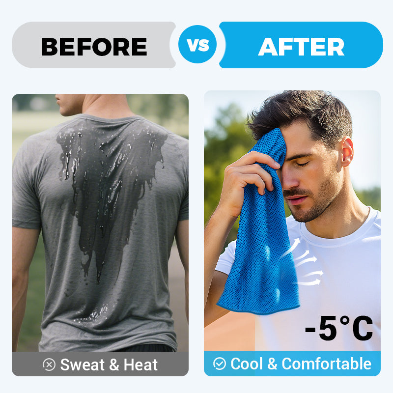 🔥Offre spéciale été ! 1 acheté = 1 offert !✨Plus de 50 000 vendus !❄️Serviette rafraîchissante anti-transpiration à utiliser partout et à tout moment ! Réutilisable, douce, absorbante et rafraîchissante.