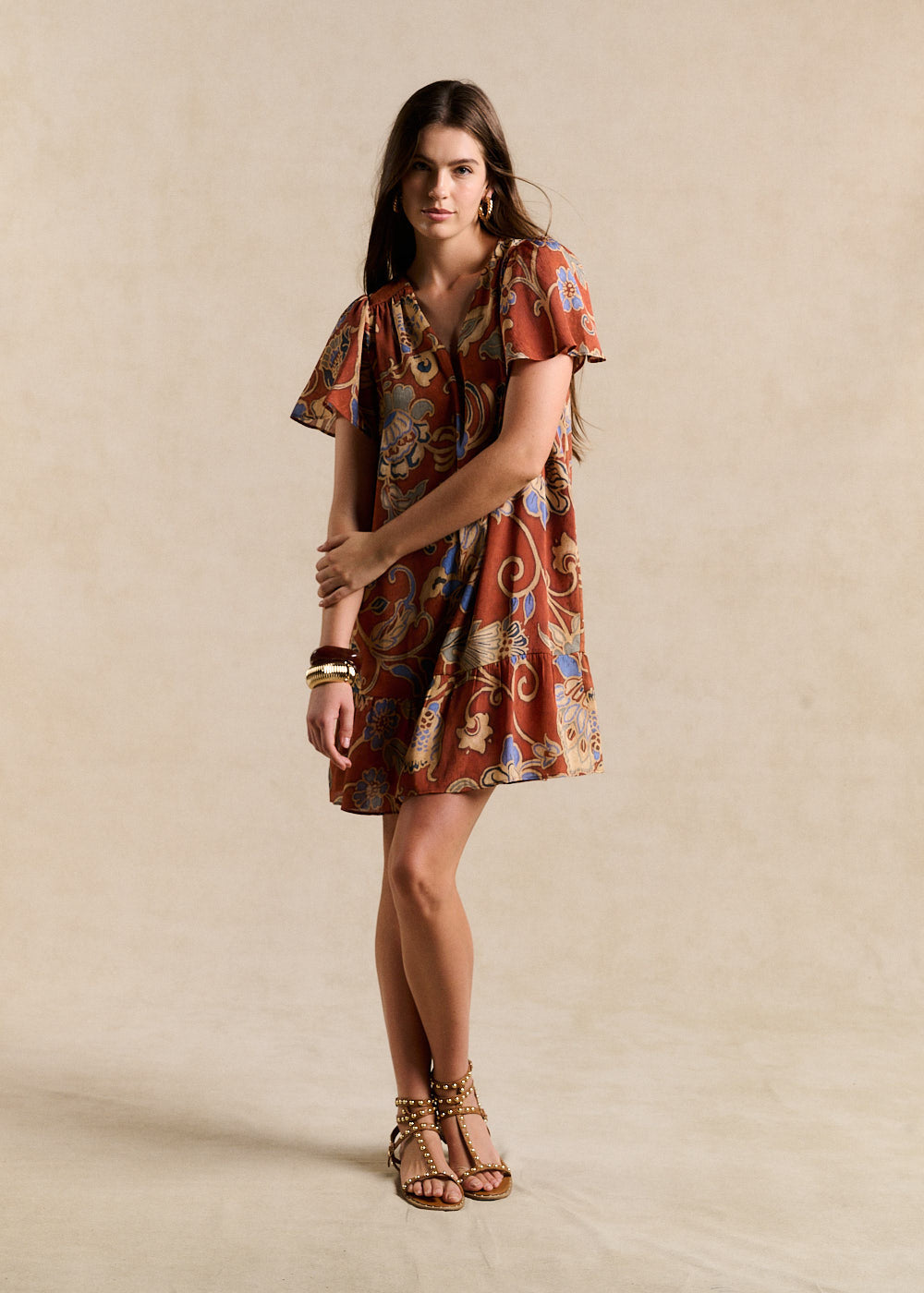 Vestido corto estampado