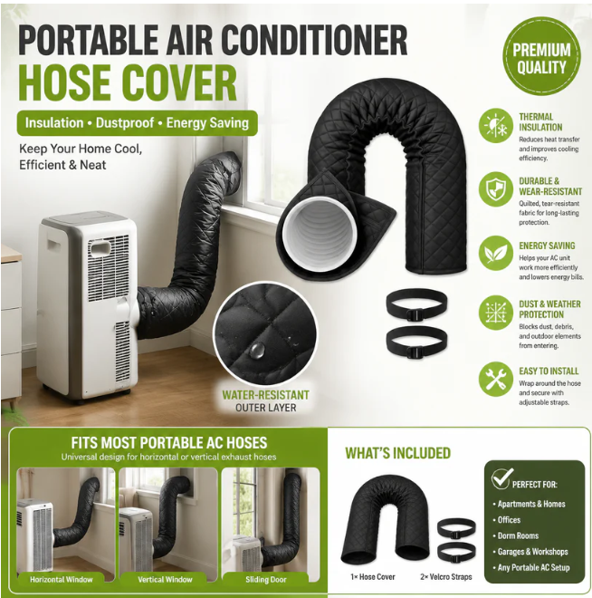 📢📢 -50% !! ⏰❄️Indispensable pour l'été❄️ Gaine de Tuyau pour Climatiseur Portable