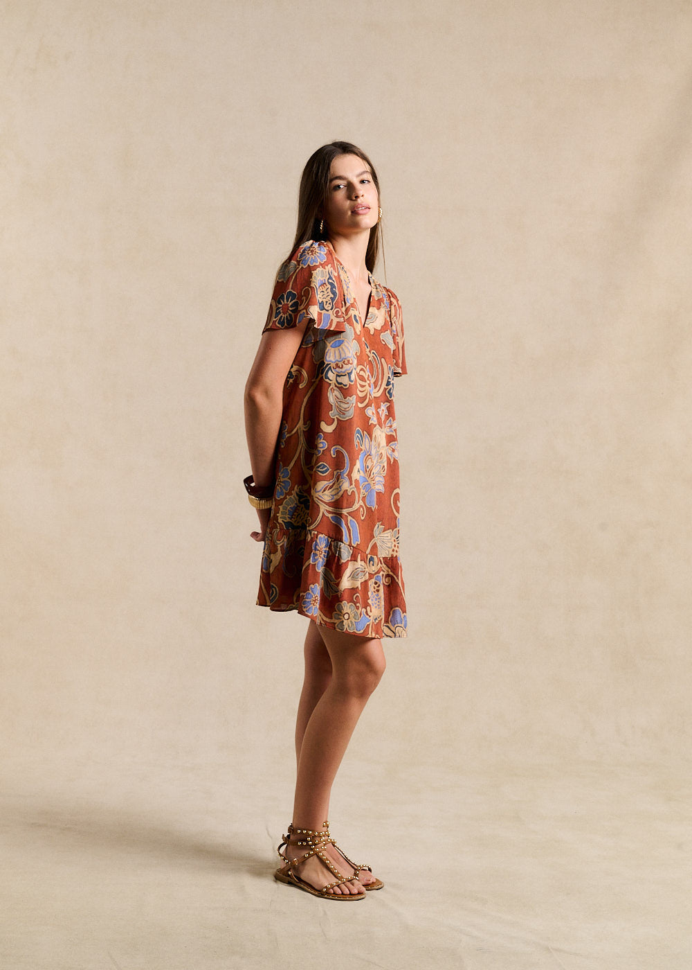 Vestido corto estampado