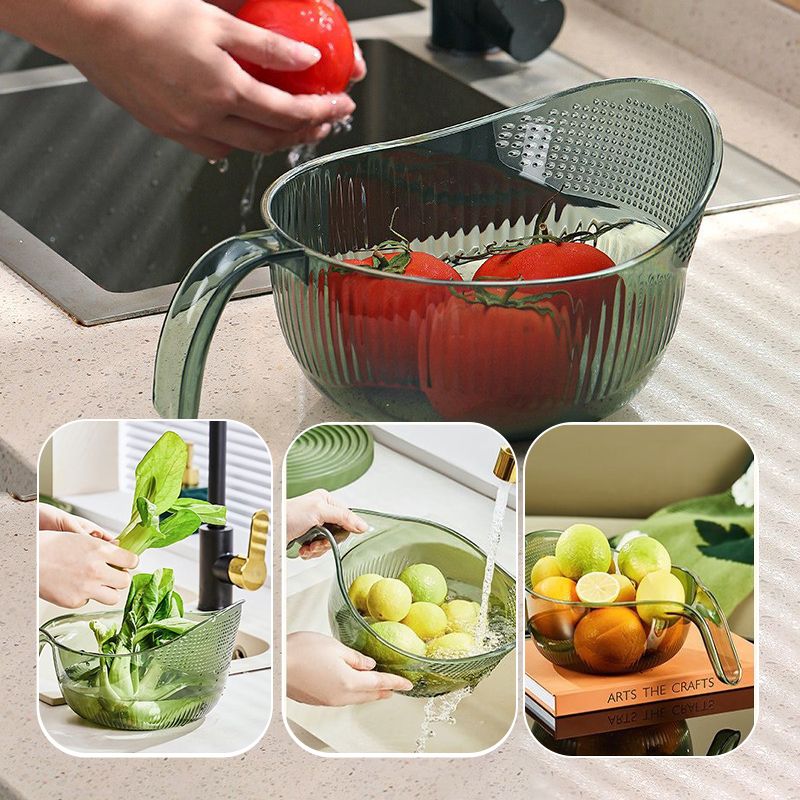 🍚 62% DE RÉDUCTION ! 🥣 Passoire-bol multifonction pour le riz avec poignée – Passoire intégrée, poignée antidérapante, idéale pour laver, égoutter et servir du riz et des légumes 🥗