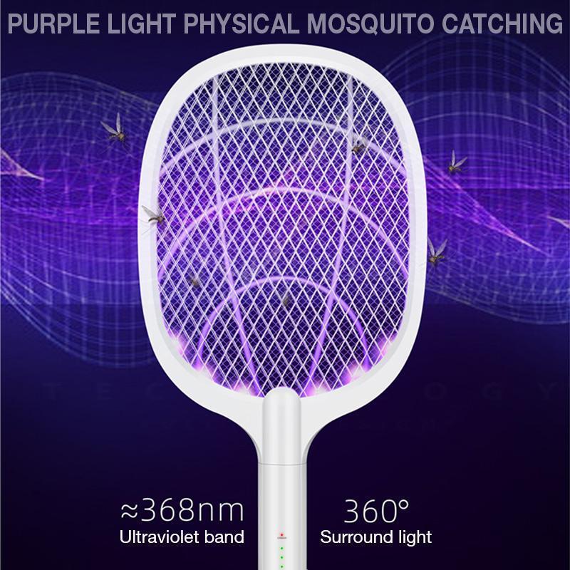 🚫🦟 Raquette Électrique 2-en-1 et Lampe Anti-Moustiques pour la Nuit
