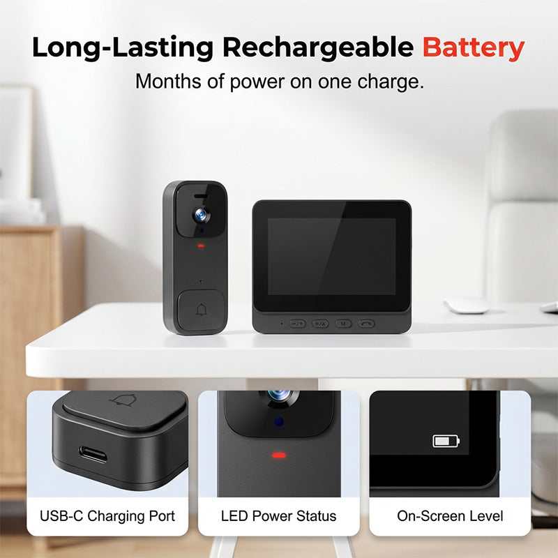 🏠⚡ OFFRE LIMITÉE : 50 % DE RÉDUCTION ! Sonnette vidéo intelligente avec écran 4,3" – Surveillance en temps réel et communication bidirectionnelle 🏡💖