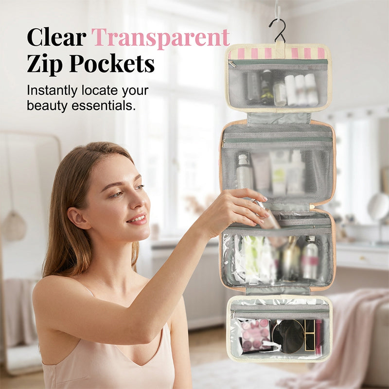 🔥Soldes d'été - 60% de réduction💞Plus de 30 000 exemplaires vendus !!💝Trousse de toilette de voyage suspendue à rayures