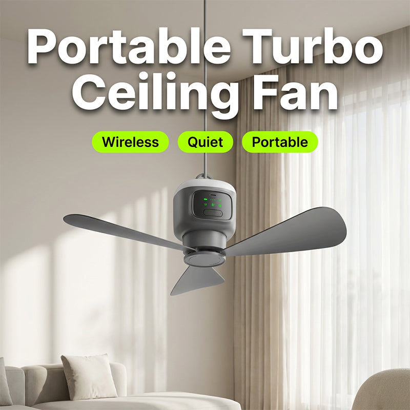 🌀💥 PROMO FLASH 57% ! Ventilateur Suspendu Rechargeable avec Lumière – 12000mAh, Silencieux, Télécommande, Minuterie, Idéal Camping & Maison ✨
