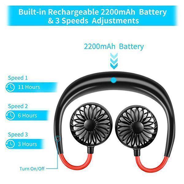 ✨ Promotion d'été-50% OFF✨ Ventilateur de cou suspendu portable