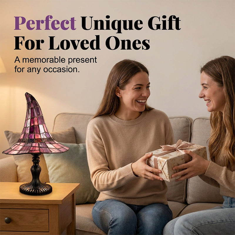 Lampe Sorcière en Vitrail – Ambiance Ensorcelante