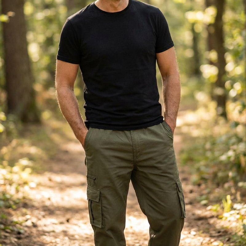 🔥 -50% maintenant ! 👖 Pantalon Cargo Homme Multi-Poches Coupe Décontractée