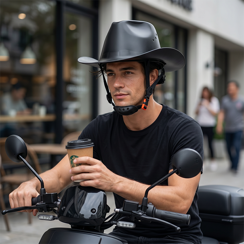 📢📢 -50% !! ⏰ Casque de Sécurité Style Cowboy à Large Bord – Casque de Chantier
