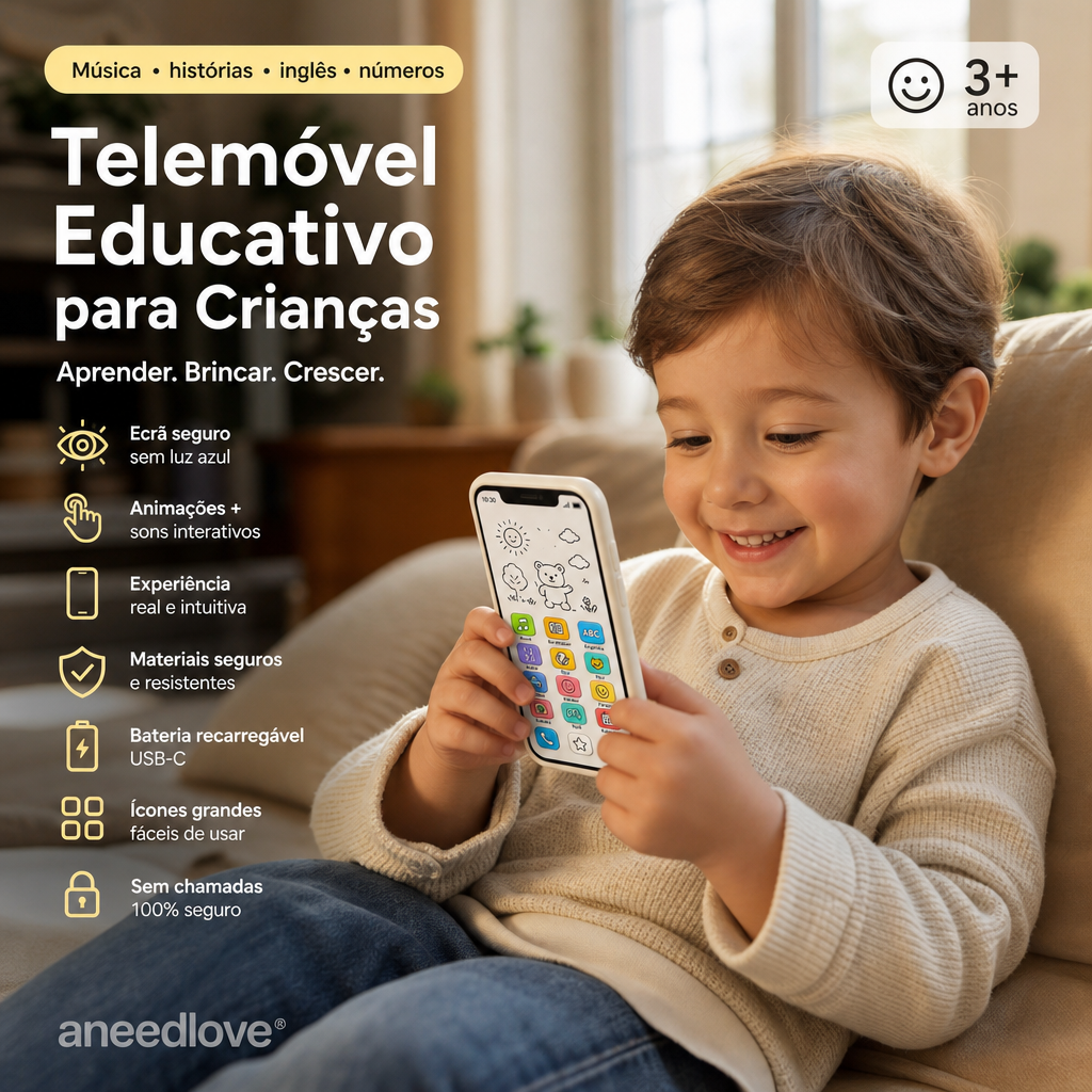 📱 50 % DE RÉDUCTION – Smartphone éducatif pour enfants | Pédagogique, protège les yeux et idéal pour l'apprentissage ✨👶