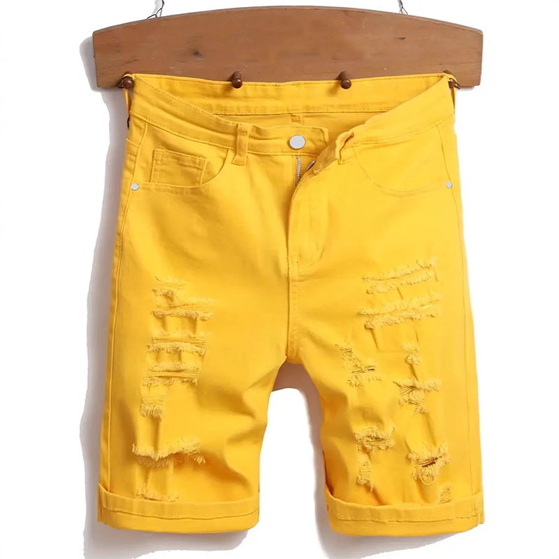 📢📢 -50% !! ⏰ Short Déchiré Casual Homme Été