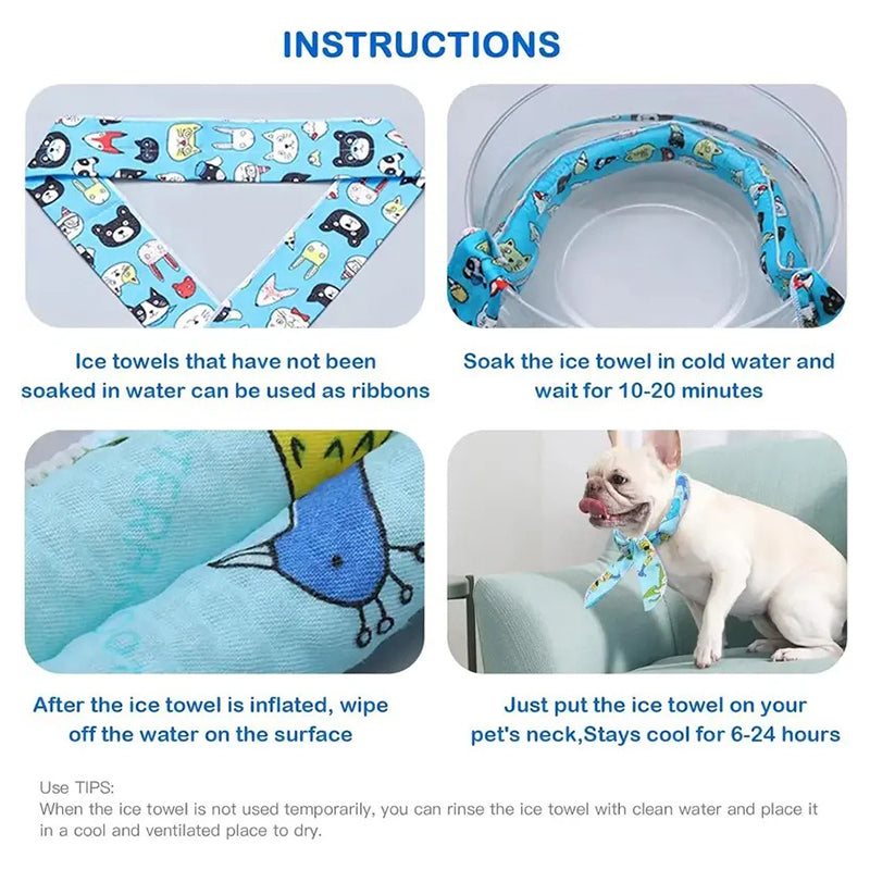 🐶🐱❄️ Bandana Rafraîchissant d'Été pour Animaux