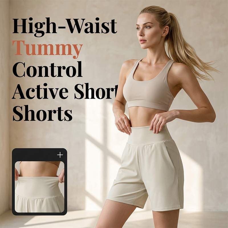 Short de Sport Femme Taille Haute Coupe Ample pour la Course