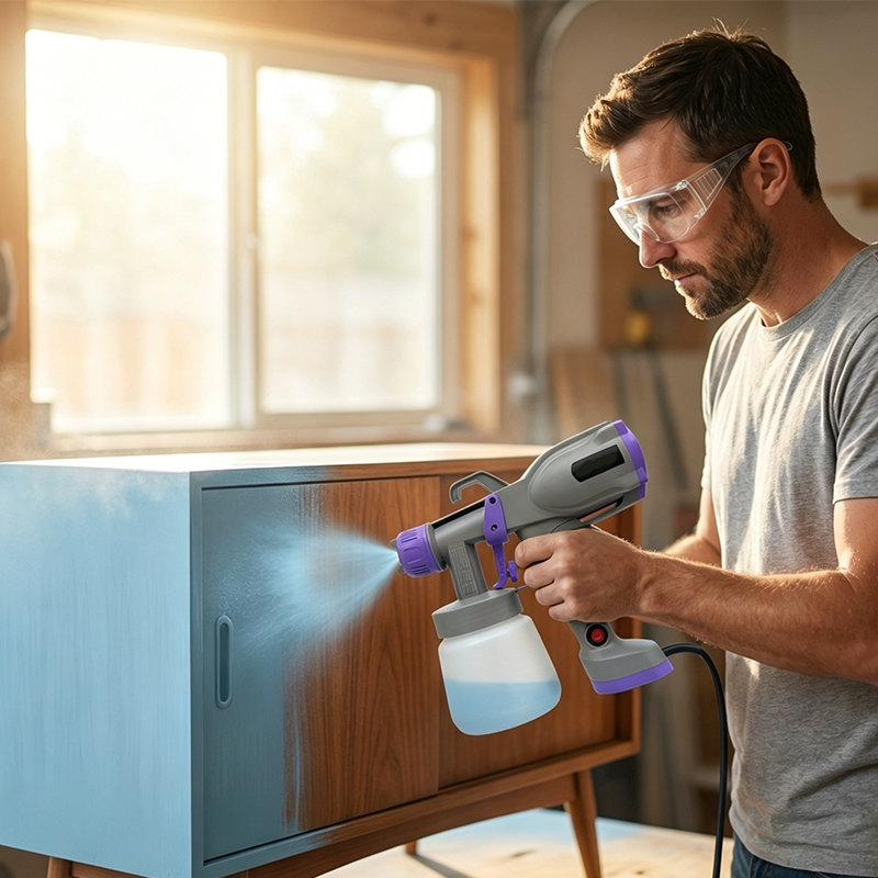 🎨⚡ 53% DE RÉDUCTION ! Pistolet à peinture électrique – Avec 5 buses, débit réglable et large jet – Idéal pour les murs, les meubles et les projets de bricolage ✨