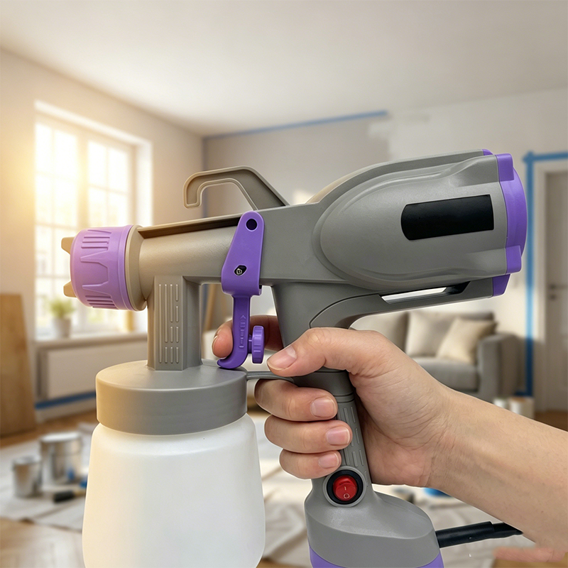 🎨⚡ 53% DE RÉDUCTION ! Pistolet à peinture électrique – Avec 5 buses, débit réglable et large jet – Idéal pour les murs, les meubles et les projets de bricolage ✨